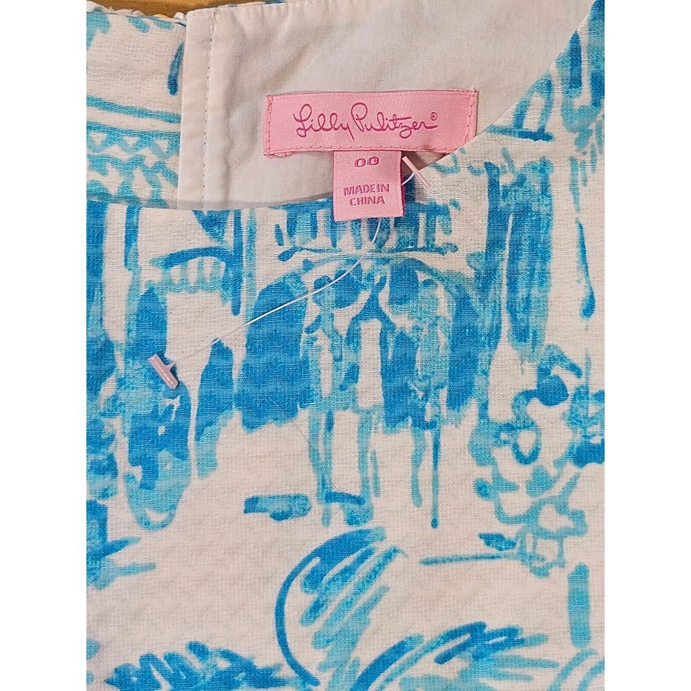 Lilly Pulitzer  Blue / White Crop Top Size‎ 00 - Picture 3 of 5